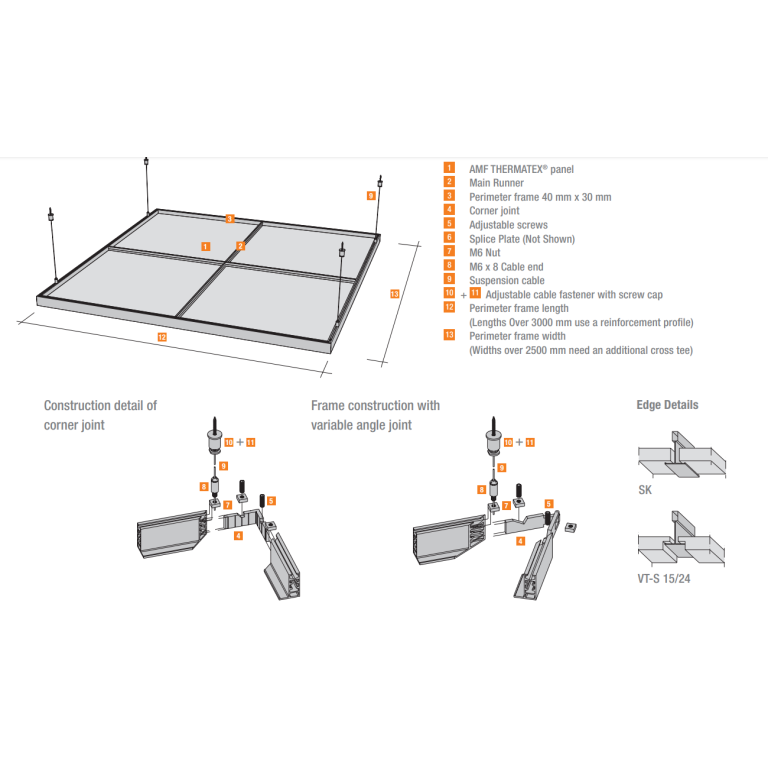 Висящ растер с алуминиева рамка KNAUF Ceiling Solutions Thermatex Sonic ...